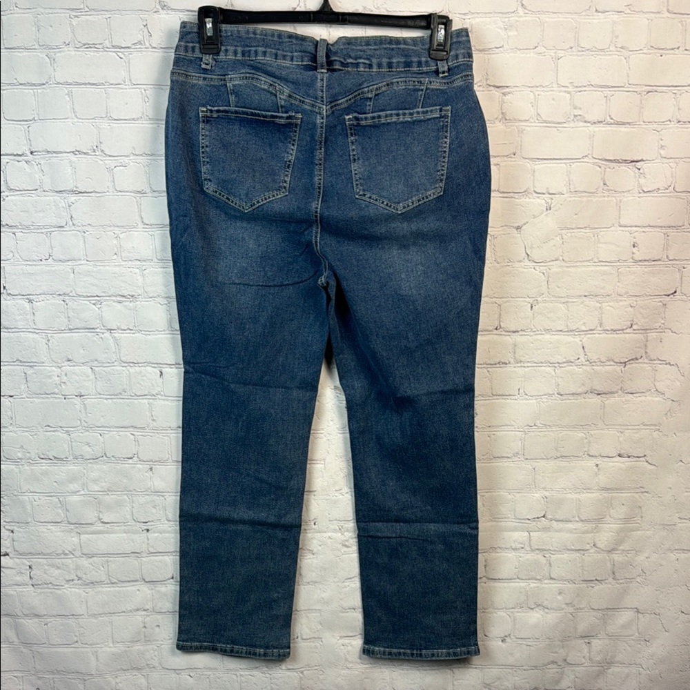 BloomChic Blue Skinny Jeans with Distressed Details - Picture 6 of 6